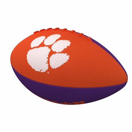 Logo Brands Clemson Pinwheel Logo Junior Size Rubber Football 123-93JR-2